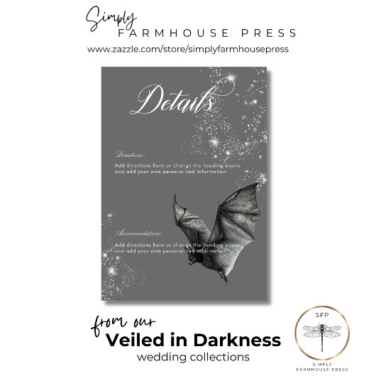 ダークハロウィーングラムこうもり&ダイヤモンド結婚ズ詳細 エンクロージャーカード