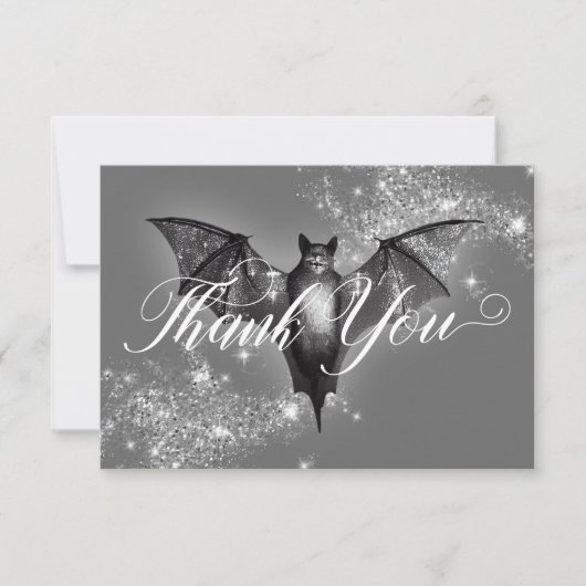 ダークハロウィーングラムこうもり&ダイヤモンド結婚ズ サンキューカード (正面)
