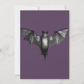 ダークハロウィーングラムフローラパープルブライダルブランチ 招待状 (裏面)