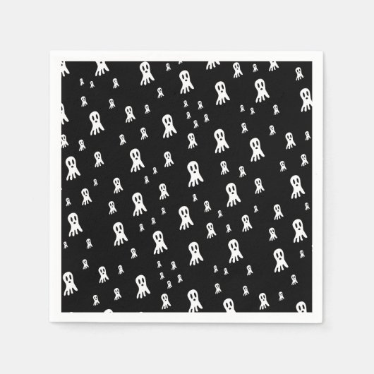 ダークハロウィーン幽霊 スタンダードカクテルナプキン (正面)