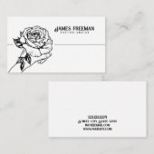 ダークハンドバラ白黒タトゥーアーティスト 名刺 (正面/裏面)