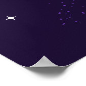 ダークバイオレットエレガントジェミニポスターポートレート ポスター (角)