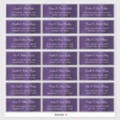 ダークバイオレット個人結婚の住所 シール (シート)