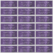 ダークバイオレット個人結婚の住所 シール (正面)