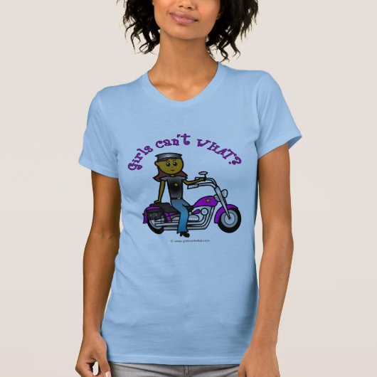 ダークバイクもしくは自転車に乗る人ガール Tシャツ (正面)