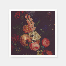 ダークバエレガントルガンディMoodyフローラ スタンダードカクテルナプキン