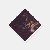 ダークバエレガントルガンディMoodyフローラ スタンダードカクテルナプキン (角)