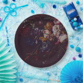 ダークバエレガントルガンディMoodyフローラ ペーパープレート (パーティー)