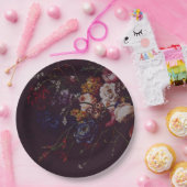 ダークバエレガントルガンディMoodyフローラ ペーパープレート (パーティー)