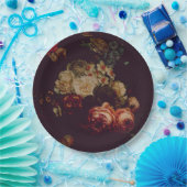 ダークバエレガントルガンディMoodyフローラ ペーパープレート (パーティー)