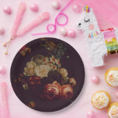 ダークバエレガントルガンディMoodyフローラ ペーパープレート (パーティー)