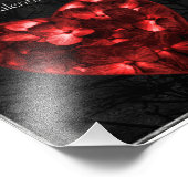 ダークバエレガントレンタインデーのポスター フォトプリント            (角)