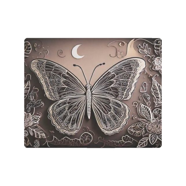 ダークバタフライプリント メタルプリント (正面)