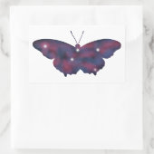 ダークバタフライ星景ステッカー 長方形シール (バッグ)