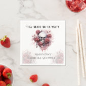 ダークバラスカルゴシックハロウィーンブライダルシャワー スタンダードカクテルナプキン (インサイチュ)