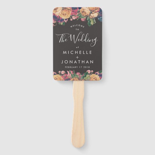 ダークバラボタニカルフェテ結婚ス ハンドファン (正面)