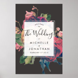 ダークバラボタニカルフェテ結婚ス ポスター