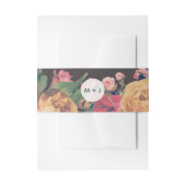 ダークバラボタニカルフェテ結婚ス 招待状ベリーバンド (正面例)