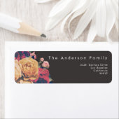 ダークバラボタニカルフェテ結婚差出人住所 ラベル (インサイチュ)