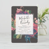 ダークバラボタニカルフェテ結婚式招待状 招待状 (スタンド正面)