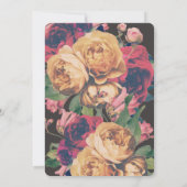 ダークバラボタニカルフェテ結婚式招待状 招待状 (裏面)