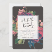 ダークバラボタニカルフェテ結婚式招待状 招待状 (正面)