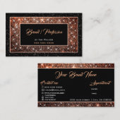 ダークバラ金ゴールドグリッターソーシャルメディアブラックグラム 名刺 (正面/裏面)