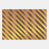 ダークバラ金ゴールドダスキピンククリスマス ラッピングペーパーシート (正面3)