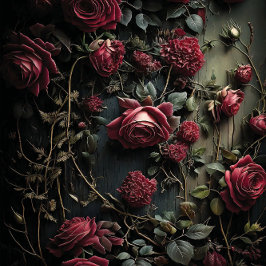 ダークバラ開花 薄葉紙