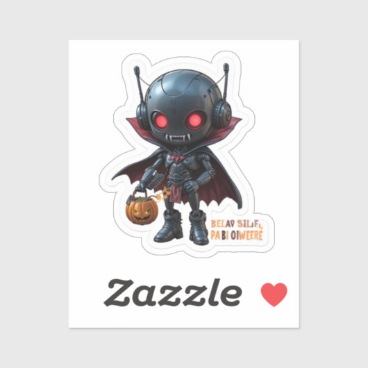 ダークバンパイアロボットビニール未来的ハロウィーンデコ シール (シート)