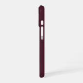 ダークバーガンディのカスタムモノグラム iPhone 16ケース (左側面)