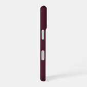 ダークバーガンディのカスタムモノグラム iPhone 16ケース (右側面)