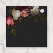 ダークバーガンディ＆クリーム色の芍薬 ブラックシャワー フェイバータグ (裏面)