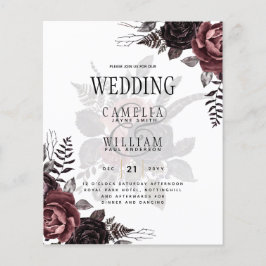 ダークバーガンディ ブラック ローズ ウェディング フォール ウィンター チラシ