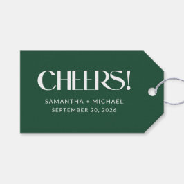 ダークパイン装飾セリフウェディング Cheers ギフトタグ