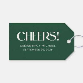 ダークパイン装飾セリフウェディング Cheers ギフトタグ