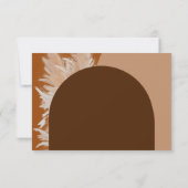 ダークパンパスグラスとアーチウェディングRSVPカード 出欠カード (裏面)