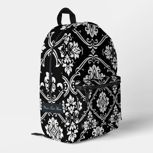 ダークパーソナライズされたガーデン印刷バックパック プリントバックパック (裏面左端)