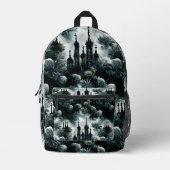 ダークパーソナライズされたガーデン印刷バックパック プリントバックパック (正面)