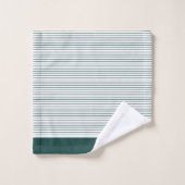 ダークパーソナライズされたグモノグラムのリーストライプのファミリー バスタオルセット (ウォッシュタオル)