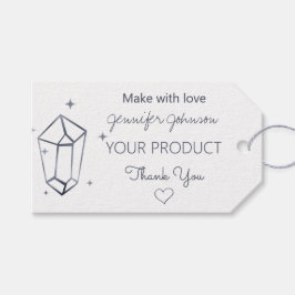 ダークパーソナライズされたグレーフォイル白い黒のギフトラベル ギフトタグ