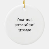 ダークパーソナライズされたスキントーンベビー顔ベビー第1位 セラミックオーナメント (裏面)