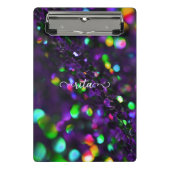 ダークパープルきらめくミニクリップボード ミニクリップボード (正面)