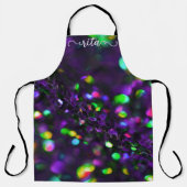 ダークパープルきらめくワークエプロン エプロン (正面)