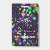 ダークパープルきらめくID バッジ (正面)