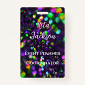 ダークパープルきらめくID バッジ (正面)