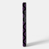 ダークパープルとブラックのダイヤ柄 Case-Mate iPhoneケース (裏面 / 左)