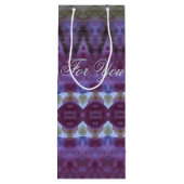 ダークパープルとブルーのTouch ワインギフトバッグ (裏面)