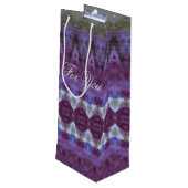 ダークパープルとブルーのTouch ワインギフトバッグ (裏面アングル)
