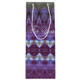 ダークパープルとブルーのTouch ワインギフトバッグ